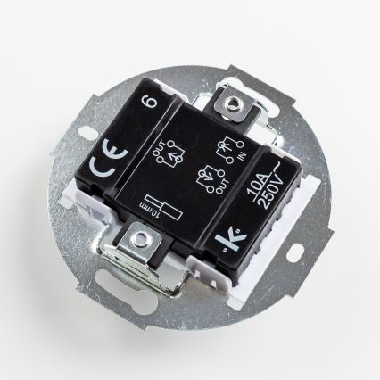 Kliklap - Interrupteur rétro pour escalier avec cadre n° 6, beige