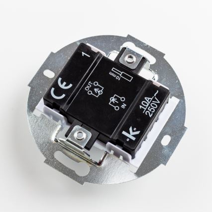 Kliklap - Interrupteur unipolaire rétro avec cadre n° 1, noir