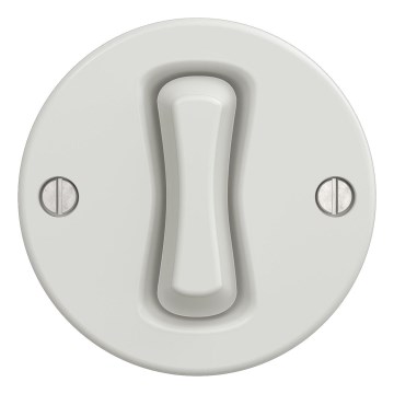 Kliklap - Interrupteur unipolaire vintage n° 1 blanc
