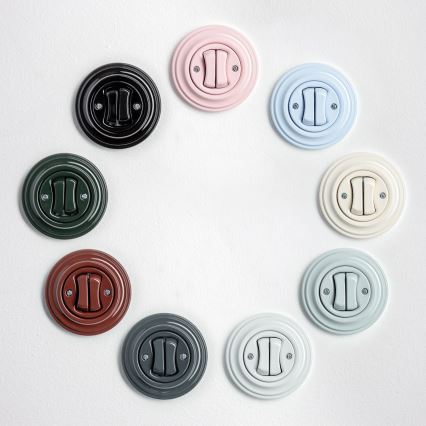 Kliklap - Interrupteur va-et-vient double rétro avec cadre n° 6+6 noir