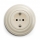 Kliklap - Prise domestique rétro SCHUKO 230V/16A avec cadre, beige
