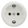 Kliklap - Prise domestique vintage sans cadre SCHUKO 230V/16A blanc