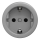 Kliklap - Prise domestique vintage sans cadre SCHUKO 230V/16A gris