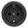 Kliklap - Prise domestique vintage sans cadre SCHUKO 230V/16A noir