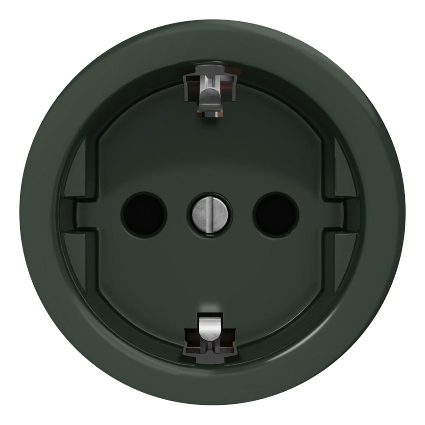 Kliklap - Prise domestique vintage sans cadre SCHUKO 230V/16A vert