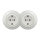 Kliklap - Prise murale double rétro avec cadre, type SCHUKO 230 V/16 A, en céramique blanche