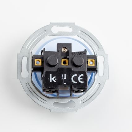 Kliklap - Prise murale rétro avec cadre 230 V, bleue
