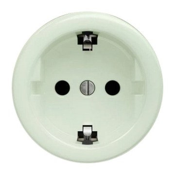 Kliklap - Prise murale rétro domestique sans cadre SCHUKO 230V/16A vert menthe