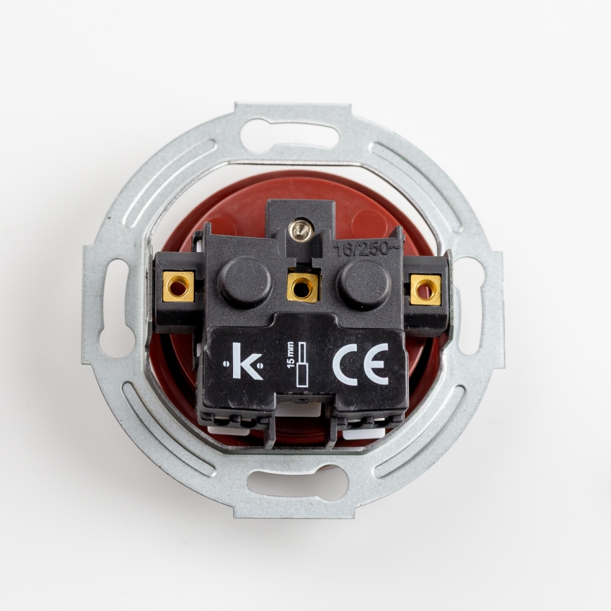 Kliklap - Prise murale rétro sans cadre 230V marron