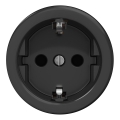 Kliklap - Prise murale rétro sans cadre SCHUKO 230V/16A noire