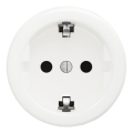 Kliklap - Prise murale rétro SCHUKO 230 V/16 A sans cadre, blanc neige