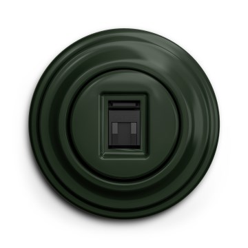 Kliklap - Prise réseau rétro avec cadre vert