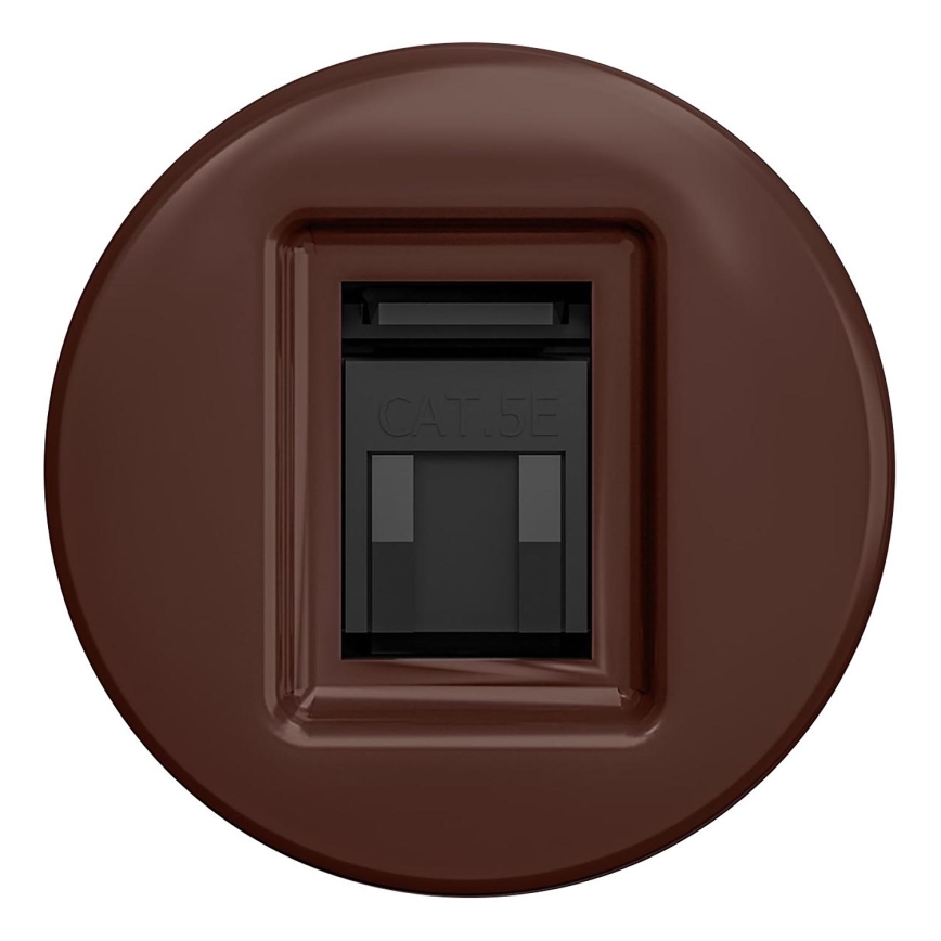 Kliklap - Prise RJ45 vintage marron