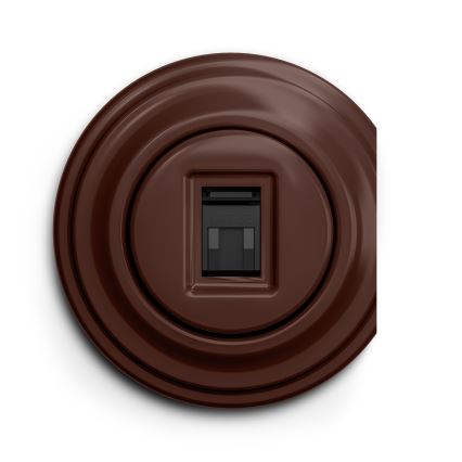 Kliklap - Prise RJ45 vintage marron