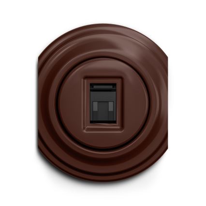 Kliklap - Prise RJ45 vintage marron