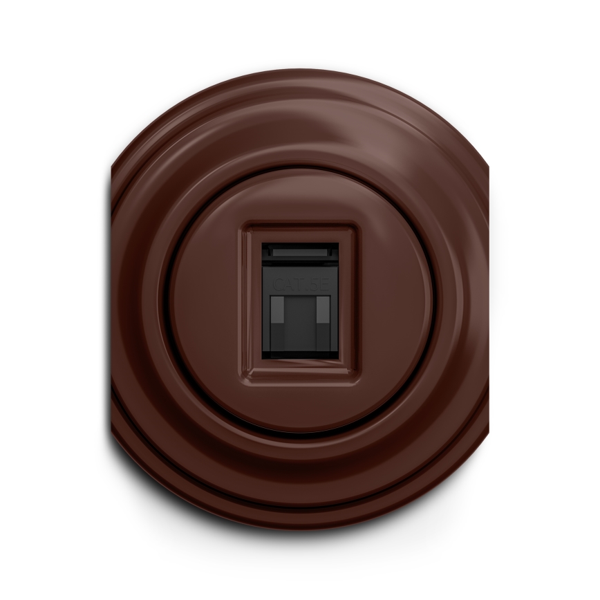 Kliklap - Prise RJ45 vintage marron