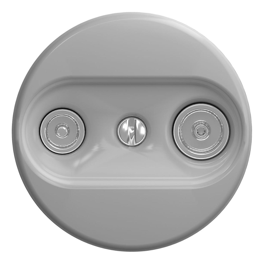 Kliklap - Prise RJ45 vintage TV+R (continuous) gris