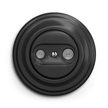 Kliklap - Prise terminale TV+R rétro (passante) avec cadre anthracite