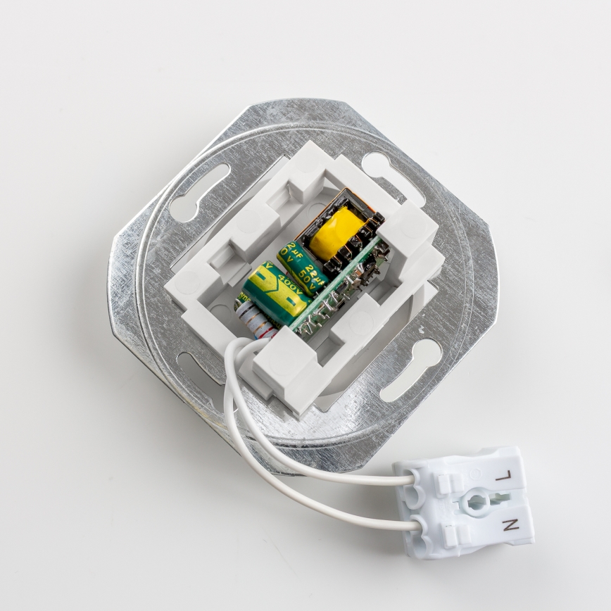 Kliklap - Prise USB rétro A+C avec cadre, rose poudré