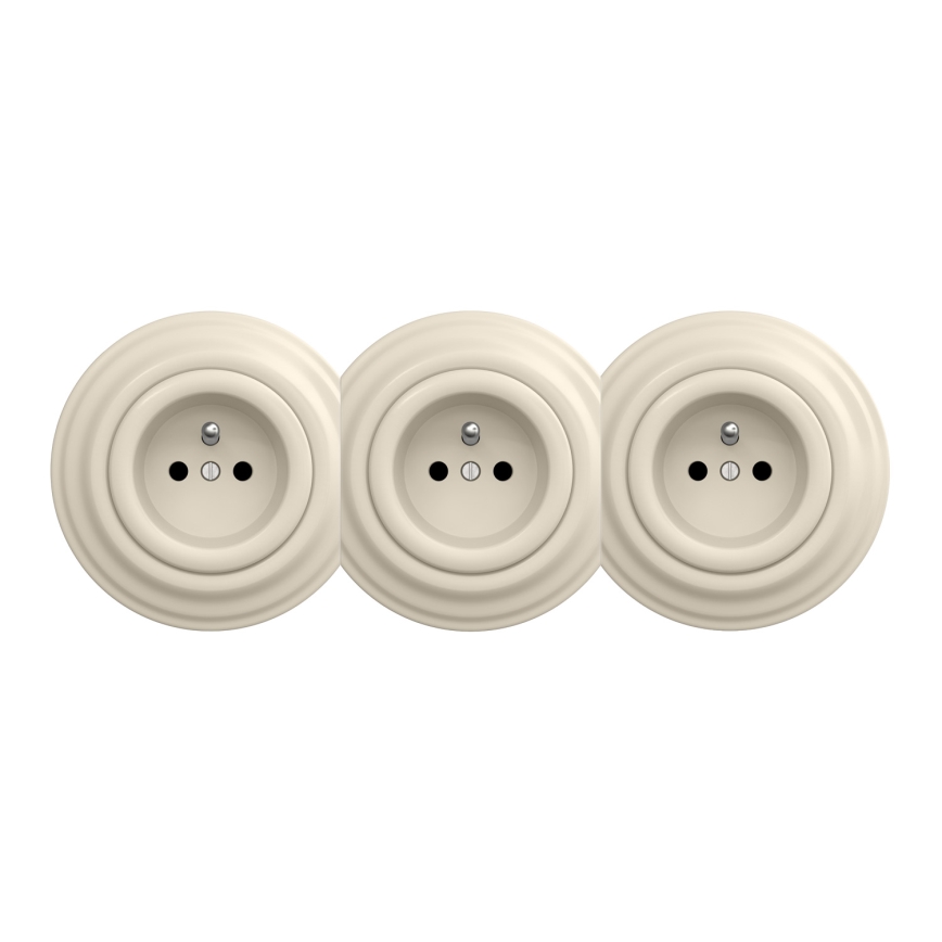 Kliklap - Retro centraal afdekraam beige