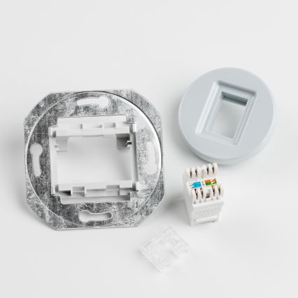 Kliklap - Retro dataaansluiting met grijs frame