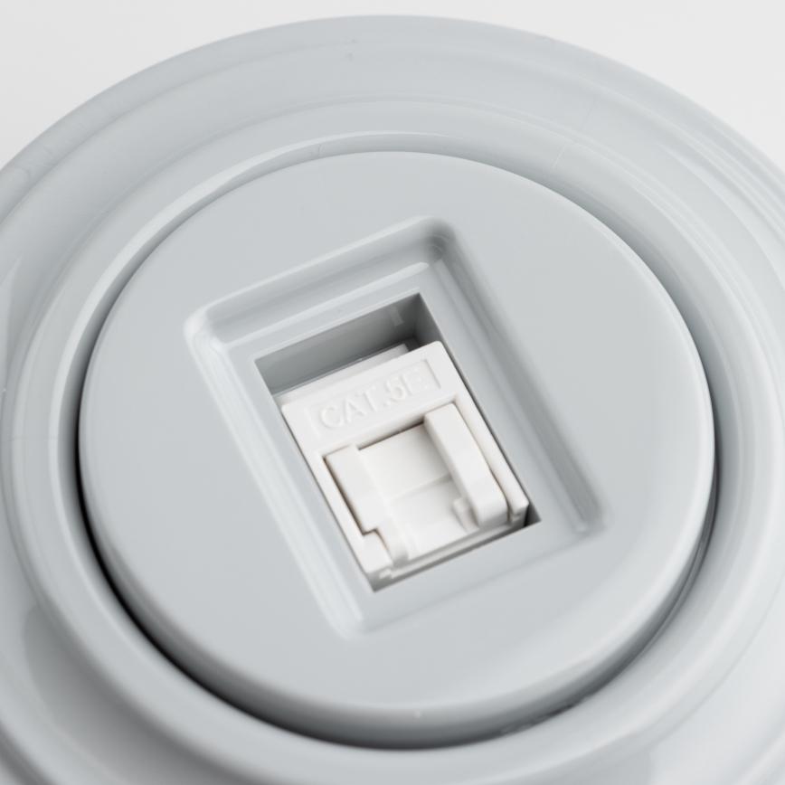 Kliklap - Retro dataaansluiting met grijs frame