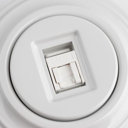 Kliklap - Retro datadoos met afdekraam in sneeuwwit