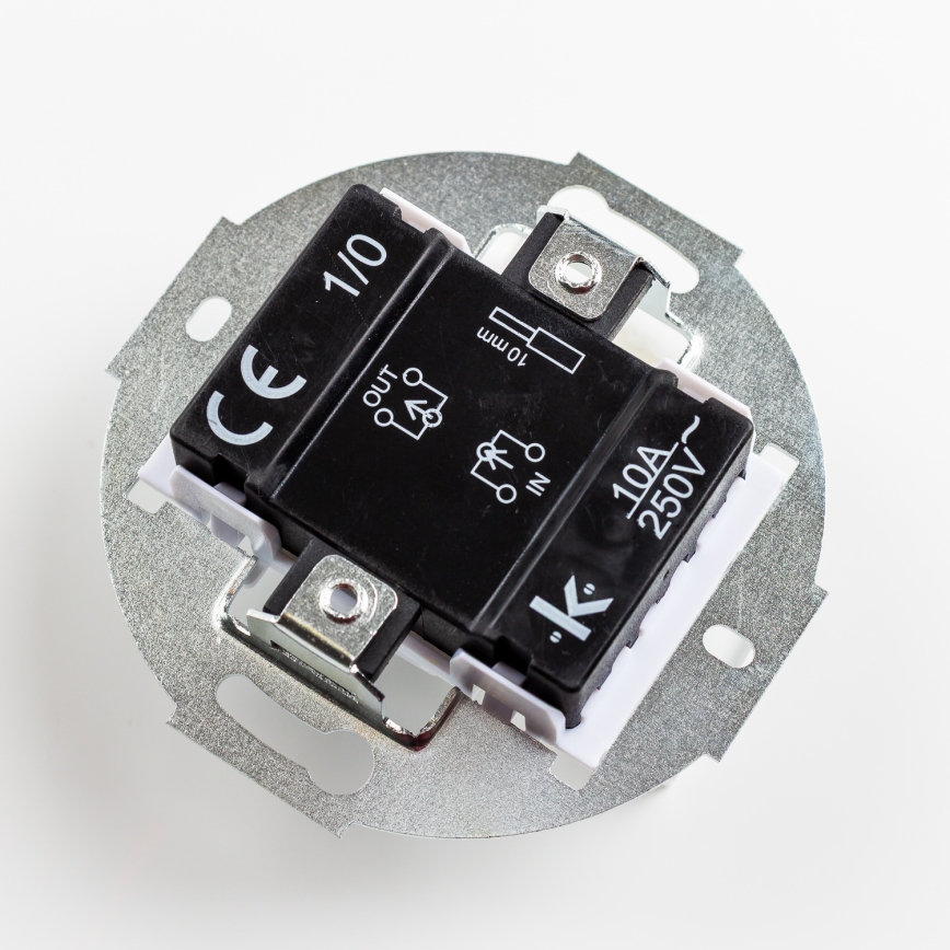 Kliklap - Retro drukknop zonder rand, zwart