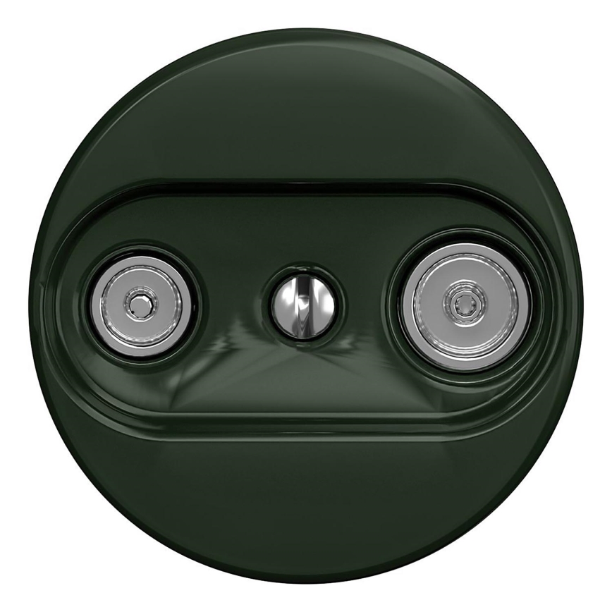 Kliklap - Retro eindstopcontact TV+R (zonder lijstje) groen