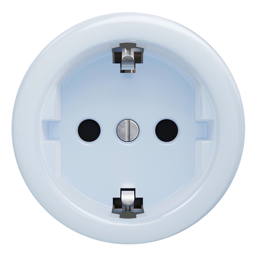 Kliklap - Retro huishoudelijk stopcontact zonder frame SCHUKO 230V/16A blauw