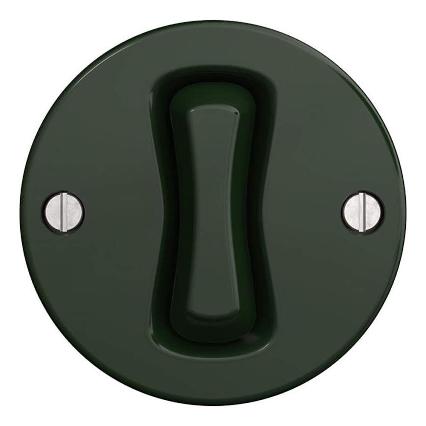 Kliklap - Retro kruis-schakelaar zonder frame nr. 7 groen