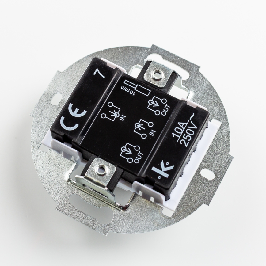 Kliklap - Retro kruisschakelaar met afdekraam nr. 7, blauw