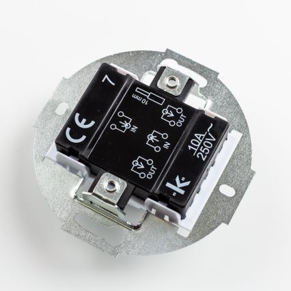 Kliklap - Retro kruisschakelaar met afdekraam nr. 7, groen