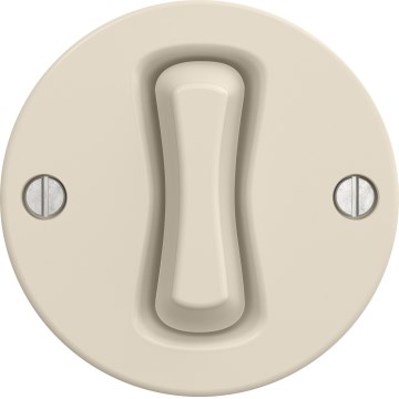 Kliklap - Retro kruisschakelaar zonder afdekraam nr. 7 beige