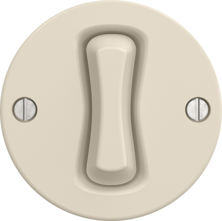 Kliklap - Retro kruisschakelaar zonder afdekraam nr. 7 beige