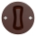 Kliklap - Retro randloze knop, bruin