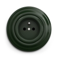 Kliklap - Retro stopcontact met afdekraam 230V groen