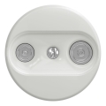 Kliklap - Retro wandcontactdoos TV+R (doorverbonden) zonder frame wit