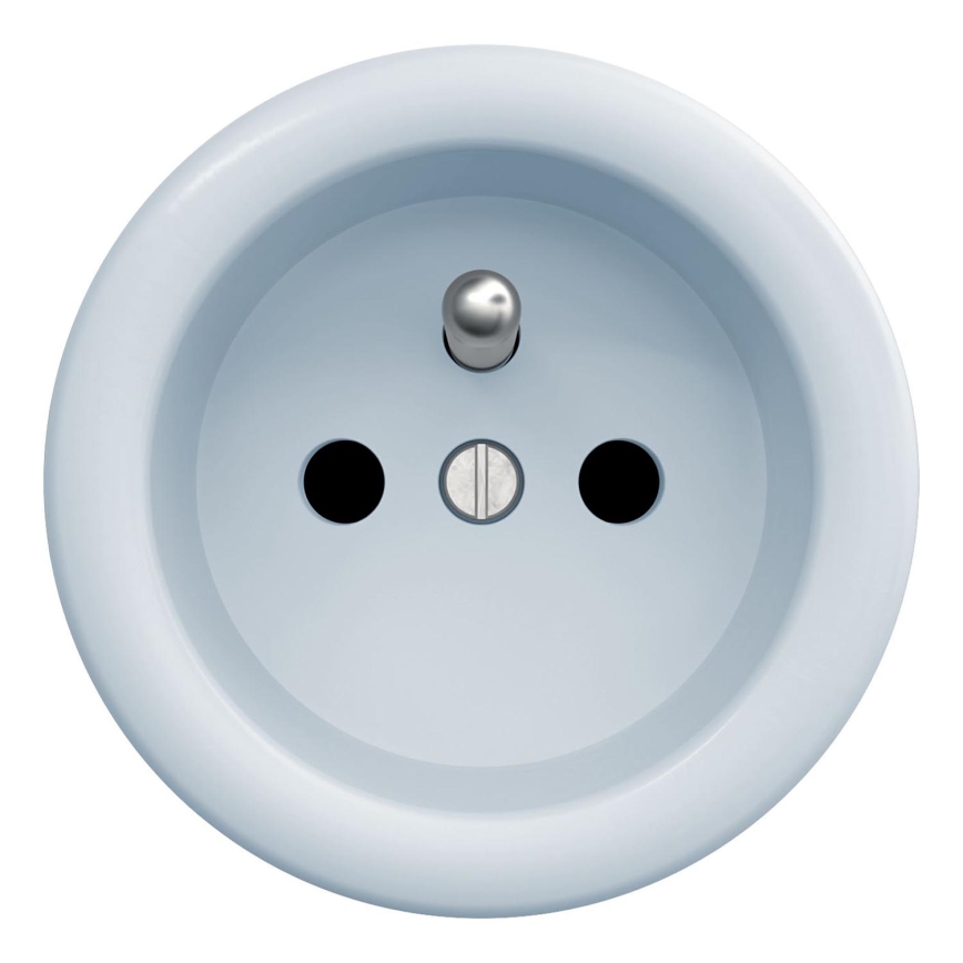 Kliklap - Vintage stopcontact 230V blauw