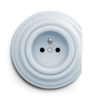 Kliklap - Vintage stopcontact 230V blauw