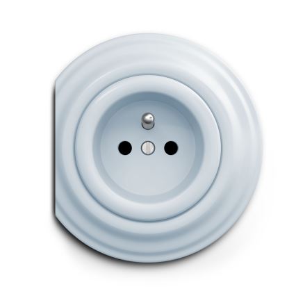 Kliklap - Vintage stopcontact 230V blauw