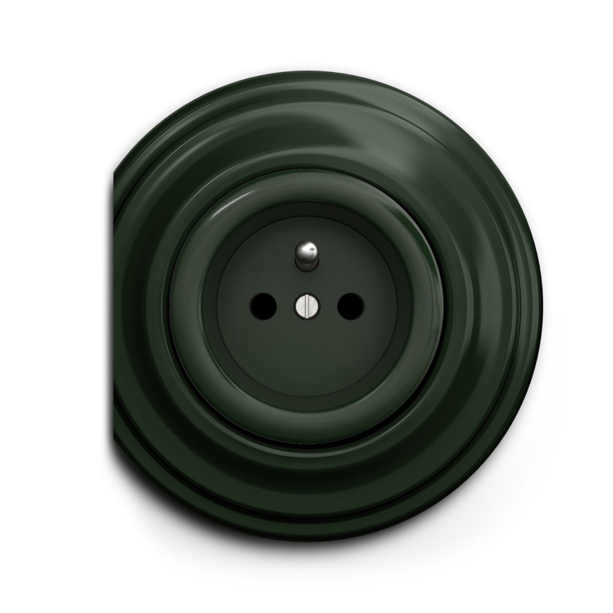 Kliklap - Vintage stopcontact 230V groen
