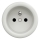 Kliklap - Vintage stopcontact 230V wit