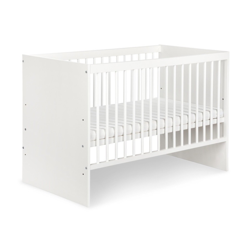 KLUPŚ - Babybed KAROLINA I 120x60 cm grenen/wit