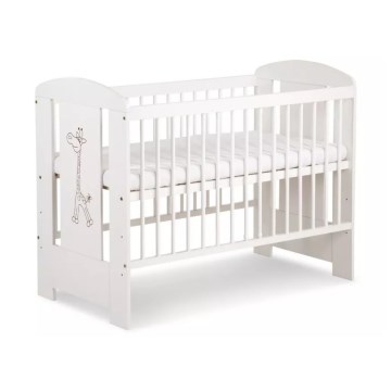 KLUPŚ - Babybed SAFARI 120x60 cm giraffe dennenhout/wit