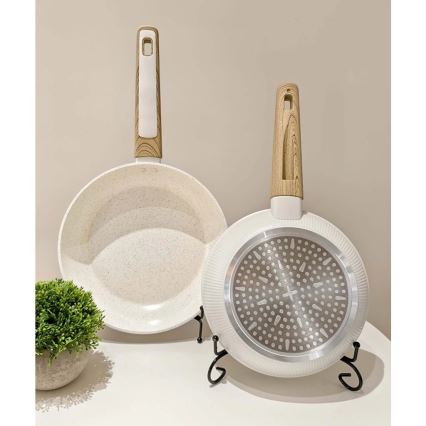 Koekenpan BIANCO 28 cm crème/bruin