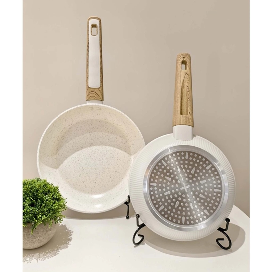 Koekenpan BIANCO 28 cm crème/bruin