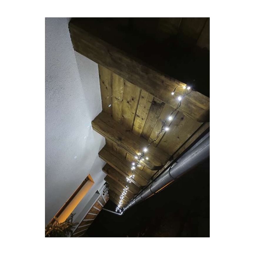 Koel Wit LED Kerst buitenketting 120x LED / 17m IP44