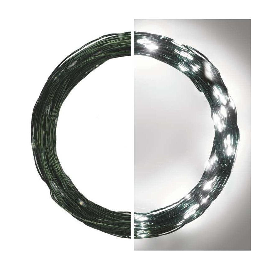 Koel wit LED Kerst buitenketting 150x LED / 20m IP44