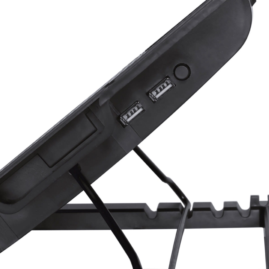 Koelsysteem voor een Laptop 1x ventilator 2xUSB zwart